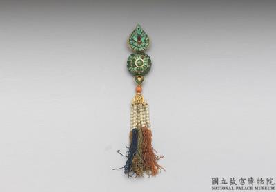 图片[2]-Gold pendant with turquoise inlay, Qianlong reign (1736-1795), Qing dynasty-China Archive